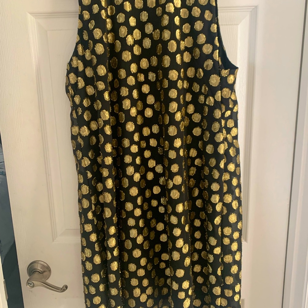 Robbie Bee Vintage Style Black & Gold Dress